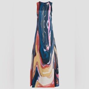 Derek Lam 10 Crosby Inaya Sleeveless Maxi Dress Color Swirl